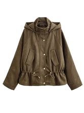 Elegant Hooded Double Breasted Jacket