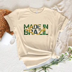 Women T-shirts Brazil T-shirts Women Y2K Graphic Funny Tee Female Harajuku Clothes