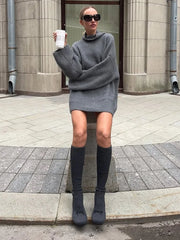 TOSSY High-Neck Knit Pullover