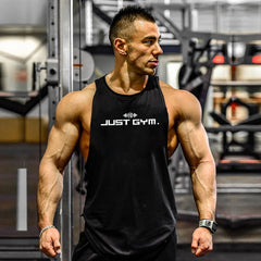Summer Bodybuilding Tank Tops Workout Stringer Sleeveless Shirts Fitness Mens Gym Clothing Cotton Breathable Sport Muscle Vests