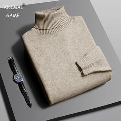 Slim Turtleneck Knit Pullover