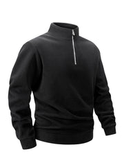 Modern Stand Collar Zip Pullover