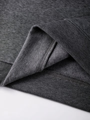 Men'S Solid Sweatshirts Autumn Winter Loose Fleece Soft Hoodies Basics Crewneck Warm Sportswears Street Casual Mens Clothes