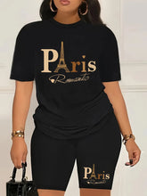 Paris Letter Print Short Set