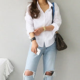 Modern Office Essential White Blouse