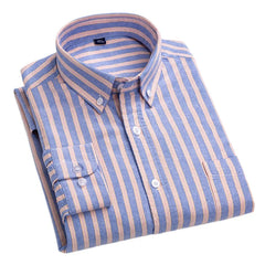 Vertical Striped Oxford Cotton Shirt