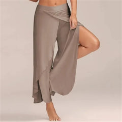 Women's Pants Sexy Crossover Sexy Wide-legged Yoga Pants