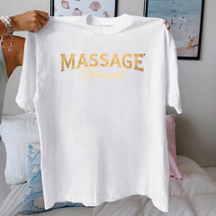 Massage Therapist Vintage Graphic Cotton T-Shirt