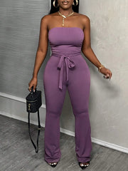 Modern Strapless Wide-Leg Jumpsuit