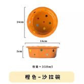 Pet Bowl Cute Ins Storm Dot Ceramic Bowl Dessert Breakfast Bowl Home Cat Dog Bowl Feeding Basin Cat Caramics Supplies