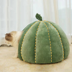 Enclosed Pumpkin Cat Hideaway Bed
