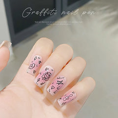Nail Art Graffiti Line Pen Gel Painting Waterproof Wire Drawing Pen Detail Sketching Pen Nail Design Tools