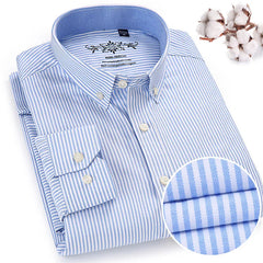 Slim Striped Office Shirt Men
