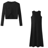 Silky Knit Maxi Dress Set