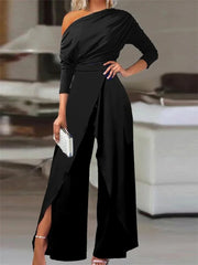Elegant Office Wide Leg Jumpsuit