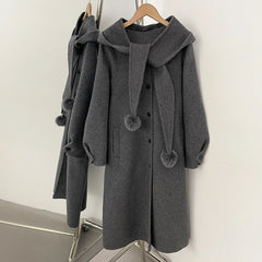 Korean Fur Wool Winter Coat
