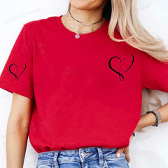 Red Heart Graphic Casual Tee