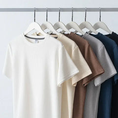 Summer Waffle Knit Casual Tee