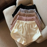 High Waist Drawstring Sweat Shorts