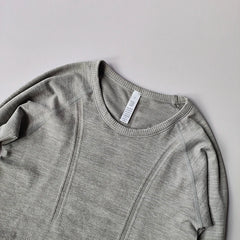 Yoga Clothes for Women, Sports Tops, Round Neck, Seamless, Slim, Running Shirt Fitness Workout Long Sleeves Gym T Shirt, Winter