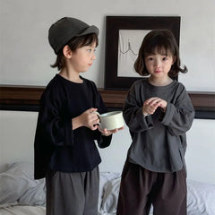 Kids Solid Long Sleeve Tee