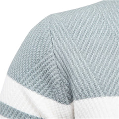 Patchwork Slim Knit Pullover