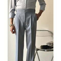 Elegant High Waist Suit Trousers