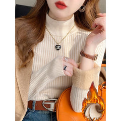 Thermal Turtleneck Fleece Knit Pullover
