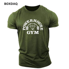 Gym Weightlifting Sports Men's T-Shirts Summer Short Sleeve Fitness Sports Male T Shirt O-Neck Casual Loose Tops 6XL Plus Size