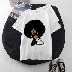 Women's Short-sleeved T-shirt, Black Fashion Printed Base Shirt Tops Graphic T Shirts Aesthetic Clothes Polyester Fiber Fabric