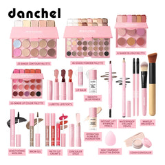 All In One Makeup Set Gathering All Cosmetic Including Base Makeup, Concealer, Contour ,Powder Blusher, Eyebrow Eye, Lip Makeup
