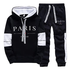Men's Tracksuit 2 Pcs Sets Print Casual Hooded Sweatshirts Outdoors Sports Jogging Clothing Classic Fashion Single Hoodie Pants