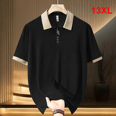 Plus Size Contrast Summer Polo