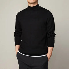 Mock Neck Slim Knit Sweater