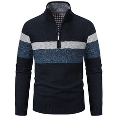 Zippered Fleece Turtleneck Sweater