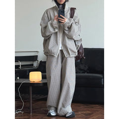 2026 Women Summer Long Pants High Waist Wide Leg 80% Cotton Plaid Pants Fashion Clothes Vintage Pants Female Trousers