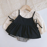 Plaid Baby A-Line Dress Suit