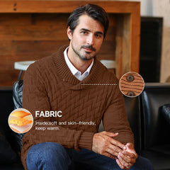 Shawl Cable Knit Pullover