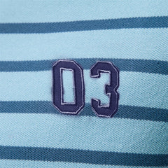 Striped Embroidered Cotton Summer Polo