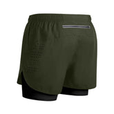Reflective Double Layer Bodybuilding Shorts