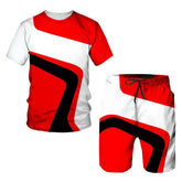 New Men's Tracksuits Summer round neck T-shirt Oversized Men Trend Casual Tracksuits 3D Print T-shirt Shorts 2 Piece Outfit