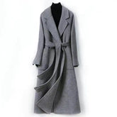 Slim Belted Wool Winter Overcoat