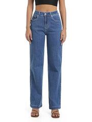 Retro Straight High Waist Jeans