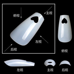 Heart Hollowed-out False Nails Art Tips 504/120pcs/bag Natural&Clear Press On Acrylic Nails UV Polish Board Patch Manicure Tools