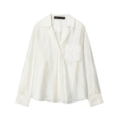 2026 New Women's Spring Shirts Fashion Loose Elegant Office Shirts Chic Street Comfort Youth Travel Holiday Shirt Tops