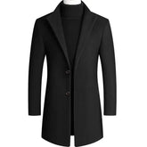 Slim Wool Blend Long Coat