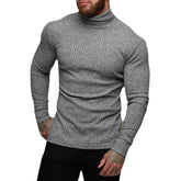 Slim Ribbed Turtleneck Pullover