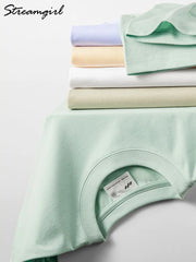 Soft Loose Cotton Summer Tee