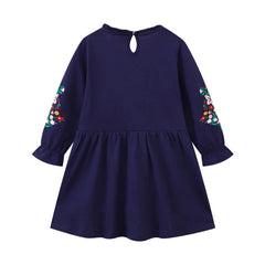 Princess Floral Embroidered Girls Dress
