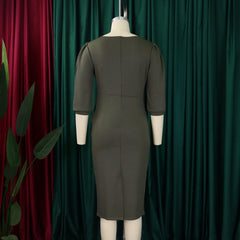 Sheath Half Sleeve Office Dress